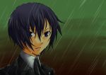  blue_eyes blue_hair male male_only persona persona_3 rain segami_daisuke solo wet 