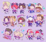  andy_bogard animal_ears bandana bao billy_kane blonde_hair brown_hair chibi disney fatal_fury headband highres ice_cream_cone joe_higashi k&#039; kusanagi_kyou long_hair maxima miru_(mill_36) multiple_boys nikaidou_benimaru redhead ribbon robert_garcia ryou_sakazaki ryuuko_no_ken sie_kensou snk staff terry_bogard the_king_of_fighters yabuki_shingo yagami_iori 