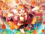  autumn bang_dream! blush dress kitazawa_hagumi orange_hair red_eyes short_hair smile 