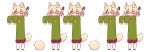  5girls animal_ear_fluff animal_ears bangs blonde_hair brown_footwear closed_eyes dated eyebrows_visible_through_hair fox_ears fox_girl fox_tail fur green_shirt hair_bun hair_ornament highres kemomimi-chan_(naga_u) long_hair long_sleeves multiple_girls naga_u orange_neckwear original outstretched_arms pleated_skirt purple_skirt ribbon-trimmed_legwear ribbon_trim shirt sidelocks simple_background skirt sleeves_past_fingers sleeves_past_wrists standing tail thigh-highs white_background white_legwear yellow_fur 