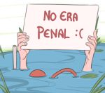  1girl check_translation eyeball hands holding holding_sign komeiji_satori lily_pad mefomefo outdoors sign snorkel solo spanish_text submerged third_eye touhou translation_request water 