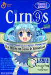  blue_hair cereal cirno english frog highres touhou ⑨ 