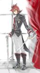  alternate_costume belt boots formal gloves green_eyes luke_fon_fabre male red_hair redhead sword tales_of_(series) tales_of_the_abyss uniform weapon 