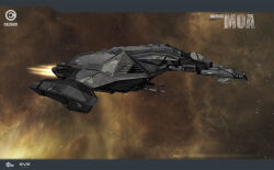  3d brown_background caldari_state_(eve_online) clouds combat_ship_(eve_online) commentary company_logo company_name copyright_logo copyright_name cruiser_(eve_online) english_commentary eve_online fire flying glowing highres ishukone_corporation_(eve_online) logo maya_(medium) military_vehicle no_humans official_art photoshop_(medium) radio_antenna realistic science_fiction shadow space spacecraft star_(sky) starry_sky_background thrusters vehicle_focus vehicle_name ymir_jonsson 
