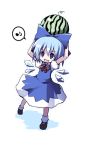  cirno dollar food fruit holding holding_fruit lowres touhou watermelon 