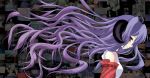  cosmic_comic hanyuu higurashi_no_naku_koro_ni horns ico_(pekoguest) japanese_clothes long_hair miko purple_hair 