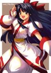  black_hair gloves long_hair nakoruru otsu_natsu samurai_spirits smile 