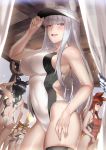  5girls animal_ears anthuria aqua_nails ass bangs black_hair black_swimsuit blonde_hair blue_eyes blush braid breasts brown_hair commentary_request competition_swimsuit covered_navel deras erune granblue_fantasy hair_ornament highleg highleg_swimsuit highres ilsa_(granblue_fantasy) korwa large_breasts light_particles long_hair looking_at_viewer metera_(granblue_fantasy) mole multicolored multicolored_clothes multicolored_swimsuit multiple_girls one-piece_swimsuit open_mouth red_eyes red_swimsuit redhead skindentation smile standing swimsuit thigh_strap thighs very_long_hair visor_cap white_swimsuit yuisis_(granblue_fantasy) 
