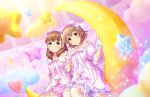  blush brown_eyes brown_hair dress idolmaster_cinderella_girls_starlight_stage kita_hinako sakuma_mayu short_hair smile 