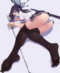  1girl alternate_costume ass black_hair black_legwear black_skirt blush butterfly_hair_ornament cqingwei eyebrows_visible_through_hair full_body gradient_hair hair_ornament highres katana kimetsu_no_yaiba knees_together_feet_apart kochou_shinobu looking_at_viewer looking_back lying miniskirt multicolored_hair on_side panties pleated_skirt purple_hair sailor_collar scabbard school_uniform serafuku sheath shirt short_hair short_sleeves simple_background skirt soles solo striped striped_panties sweat sword thigh-highs thighs two-tone_hair underwear unsheathed violet_eyes wavy_mouth weapon white_background 