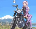  ground_vehicle imaichi motor_vehicle motorcycle mount_fuji voiceroid yuzuki_yukari 