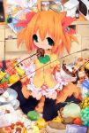  cooking food green_eyes kuroba orange_hair thigh-highs thighhighs 