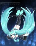  falling hatsune_miku long_hair minyo panties thigh_boots thighhighs twintails underwear very_long_hair vocaloid white_panties 