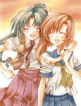  higurashi_no_naku_koro_ni lowres ryuuguu_rena school_uniform serafuku sonozaki_mion 