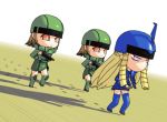  animated animated_gif blonde_hair chibi crossover drill_hair ekkusu_kyuuzu footprints gif gouf gundam lowres maritan mecha_musume mobile_suit_gundam pixel_maritan short_hair thighhighs walking zaku zaku_ii zaku_ii_f/j 