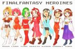  aerith_gainsborough character_name final_fantasy final_fantasy_iv final_fantasy_ix final_fantasy_v final_fantasy_vi final_fantasy_vii final_fantasy_viii final_fantasy_x garnet_til_alexandros_xvii girl lenna_charlotte_tycoon multiple_girls rinoa_heartilly rosa_farrell terra_branford thighhighs tina_branford title_drop yuna 