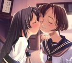  blush kiss multiple_girls school_uniform yuri 