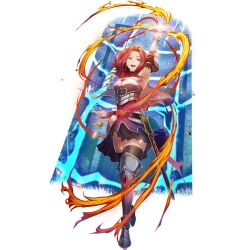  1girl :d arm_up armor armored_boots armpits artist_request bare_shoulders black_choker black_skirt black_sleeves black_thighhighs boots bracer breasts cape choker couter detached_sleeves door dress fire floating_clothes frilled_choker frills full_body game_cg gem greaves green_eyes hand_up looking_at_viewer malty_s_melromarc medium_breasts medium_hair miniskirt official_art open_mouth outdoors pleated_skirt poleyn purple_choker purple_dress pyrokinesis red_gemstone red_hair sabaton scabbard sheath sheathed short_cape sidelocks simple_background skirt skirt_under_dress sleeveless sleeveless_dress smile solo standing strapless strapless_dress sword tate_no_yuusha_no_nariagari tate_no_yuusha_no_nariagari_rerise teeth thigh-highs tongue transparent_background two-tone_choker upper_teeth_only v-shaped_eyebrows vambraces weapon white_cape zettai_ryouiki 