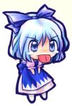  bow chibi cirno lowres solo tears tongue touhou 