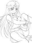  circlet dragon_quest dragon_quest_iv loincloth long_hair manya monochrome ninoko swimsuit 