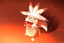  1boy 3582y animal_ears animal_nose boots chopper_crying_(meme) commentary_request crying crying_with_eyes_open derivative_work full_body furry furry_male gloves hedgehog_boy looking_at_viewer male_focus meme one_piece open_mouth orange_background parody screaming shoes short_tail silver_the_hedgehog simple_background snot sonic_(series) sonic_the_hedgehog_(2006) standing tail tears teeth tongue white_gloves 