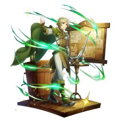  1boy armor armored_boots armored_gloves artist_request aura beer_mug blonde_hair boots bottle bow_(weapon) brown_boots brown_gloves brown_tunic bulletin_board cape closed_mouth collared_tunic cup elbow_gloves fingerless_gloves floating_cape flower forehead full_body game_cg gloves green_cape green_eyes hand_up high_collar holding holding_bow_(weapon) holding_weapon kawasumi_itsuki knee_boots legendary_bow_(small_bow)_(tate_no_yuusha_no_nariagari) legendary_bow_(tate_no_yuusha_no_nariagari) light_particles light_smile long_sleeves looking_ahead male_focus messy_hair mug muneate official_art pants parted_bangs pauldrons red_flower shirt short_hair shoulder_armor sidelocks simple_background single_pauldron sleeveless_tunic solo sparkle tate_no_yuusha_no_nariagari tate_no_yuusha_no_nariagari_rerise transparent_background tunic turtleneck_tunic v-shaped_eyebrows walking weapon white_pants white_shirt wine_bottle wooden_cup wooden_floor 