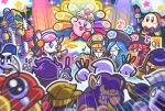1other 4girls 6+boys ;d blonde_hair blue_hair bonkers broom_hatter channel_ppp cheering chilly_(kirby) commentary_request copy_ability flamberge_(kirby) flying_sweatdrops francisca_(kirby) glowstick headset hyness king_dedede kirby kirby_(series) kouhaku_uta_gassen max_profitt_haltmann meta_knight multiple_boys multiple_girls new_year official_art one_eye_closed open_mouth redhead smile star susie_(kirby) waddle_dee waddle_doo zan_partizanne