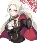 1girl absurdres alternate_breast_size breasts capelet cleavage_cutout cute edelgard_von_hresvelg english_text fire_emblem fire_emblem:_three_houses fire_emblem_16 garreg_mach_monastery_uniform gloves highres intelligent_systems large_breasts looking_at_viewer nintendo red_capelet tagme tea_texiamato upper_body violet_eyes white_gloves white_hair 