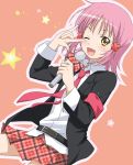  microphone pink_hair school_uniform shugo_chara! wink youkan 