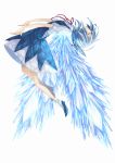  bad_id blue_hair cirno highres koushi_rokushiro ribbon ribbons short_hair solo touhou wings 