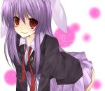  bad_id bunny_ears long_hair necktie purple_hair rabbit_ears red_eyes reisen_udongein_inaba sakurase_yuzuru skirt touhou 