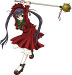  cosplay golf gothic kooh mace pangya parody red_eyes ribbon ribbons rozen_maiden shinku shinku_(cosplay) solo twintails weapon 