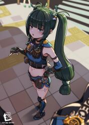 dark_green_hair long_hair multiple_girls pov qingyi_(zenless_zone_zero) twintails zenless_zone_zero zhu_yuan