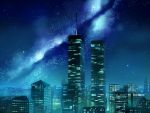  new_york new_york_city night night_sky original scenery seo_tatsuya sky twin_towers wallpaper world_trade_center 