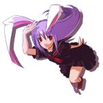  bad_id bunny_ears long_hair ononotan purple_hair rabbit_ears reisen_udongein_inaba ribbon ribbons school_uniform skirt touhou 