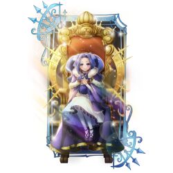  1girl artist_request black_boots blue_ribbon blush boots child collared_dress curtained_hair dress eyelashes frilled_dress frills full_body game_cg hair_ribbon hand_on_own_chest layered_dress layered_sleeves light_particles light_smile long_sleeves melty_q_melromarc neck_ribbon official_alternate_costume official_art pantyhose purple_dress purple_hair purple_ribbon ribbon short_over_long_sleeves short_sleeves simple_background sitting sitting_on_throne solo sparkle straight-on tate_no_yuusha_no_nariagari tate_no_yuusha_no_nariagari_rerise transparent_background twintails two-tone_dress violet_eyes white_dress white_pantyhose 