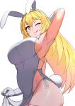  +_+ 1girl animal_ears arm_behind_head arm_up armpits bangs bare_shoulders blonde_hair blush breasts dress elbow_gloves fake_animal_ears gloves large_breasts licking_lips long_hair looking_at_viewer one_eye_closed panties pelvic_curtain rabbit_ears rabbit_tail shokuhou_misaki short_dress side-tie_panties sideboob sideless_outfit sikijou77o smile solo tail thigh-highs thighs toaru_kagaku_no_railgun toaru_majutsu_no_index tongue tongue_out underwear white_dress white_gloves white_legwear yellow_eyes 