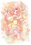  1girl absurdres boots bow brooch bubble_skirt choker circlet closed_mouth cure_muse_(yellow) dress_bow flower full_body hair_bow heart highres huge_filesize jewelry knee_boots long_hair looking_at_viewer magical_girl orange_hair pink_eyes precure ribbon seika_(yuimarutoka0219) shirabe_ako skirt smile solo suite_precure yellow_bow yellow_footwear yellow_neckwear yellow_ribbon yellow_skirt yellow_theme 