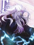  blue_eyes electricity elf_ears evil_grin eyebrows from_side hair_flowing insane looking_to_the_side lotor_(voltron) pointy_ears purple_skin voltron voltron:_legendary_defender white_hair yellow_eyes 