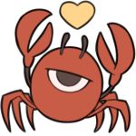  animal crab crustacean eyeball heart komeiji_satori lowres mefomefo one-eyed third_eye touhou white_background 