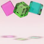  3d animated animated_gif commentary cortoony cube english_commentary falling no_humans original physics pink_background realistic shadow simple_background still_life transparent white_background 