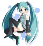  detached_sleeves hatsune_miku long_hair panties ramble thigh-highs thigh_boots thighhighs twintails underwear very_long_hair vocaloid white_panties zettai_ryouiki 