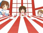  animated animated_gif brown_hair ekkusu_kyuuzu fork gif hungry kaibutsu_oujo knife lowres parody suigetsu waha yamato_suzuran 