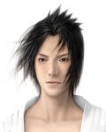  brown_eyes expressionless face idnar male naruto portrait realistic short_hair uchiha_sasuke 