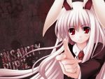  1600x1200 bunny_ears finger_gun highres rabbit_ears reisen_udongein_inaba touhou wallpaper 