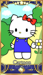  blue_sky cartoonized cat fate/grand_order fate_(series) flower forest hello_kitty hello_kitty_(character) nature noble_phantasm_(fate) saint_graph sanrio sky toon_(style) white_cat white_flower 