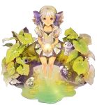  chkuyomi feet_in_water frog hair_bow hair_ribbon hair_ribbons lantern lily_pad lilypads original plant pond purple_eyes ribbon ribbons sitting soaking_feet solo twintails violet_eyes water white_hair 