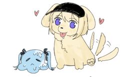  animal animal_ears animalization bang_dream! bang_dream!_it&#039;s_mygo!!!!! chinese_commentary commentary_request dog dog_ears dog_tail haidao_mao heart misumi_uika no_humans octopus saliva simple_background tail tail_wagging togawa_sakiko tongue tongue_out white_background 