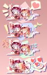  anger_vein angry chibi flandre_scarlet heart incest kiss multiple_girls musical_note pink_background reading remilia_scarlet siblings side_ponytail sisters spoken_musical_note takahero touhou wings yuri 