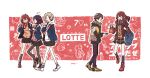  1boy 4girls akane_(pink_valentine) animal ano_ko_secret baby_i_love_you_daze boy_(baby_i_love_you_daze) copyright_name dramaturgy_(eve) flying_sweatdrops food fruit girl_(baby_i_love_you_daze) koala lotte_(company) maki_tamaki momo_(pink_valentine) multiple_girls pink_valentine school_uniform shoes short_hair sneakers stamp strawberry yukie_(pink_valentine) 